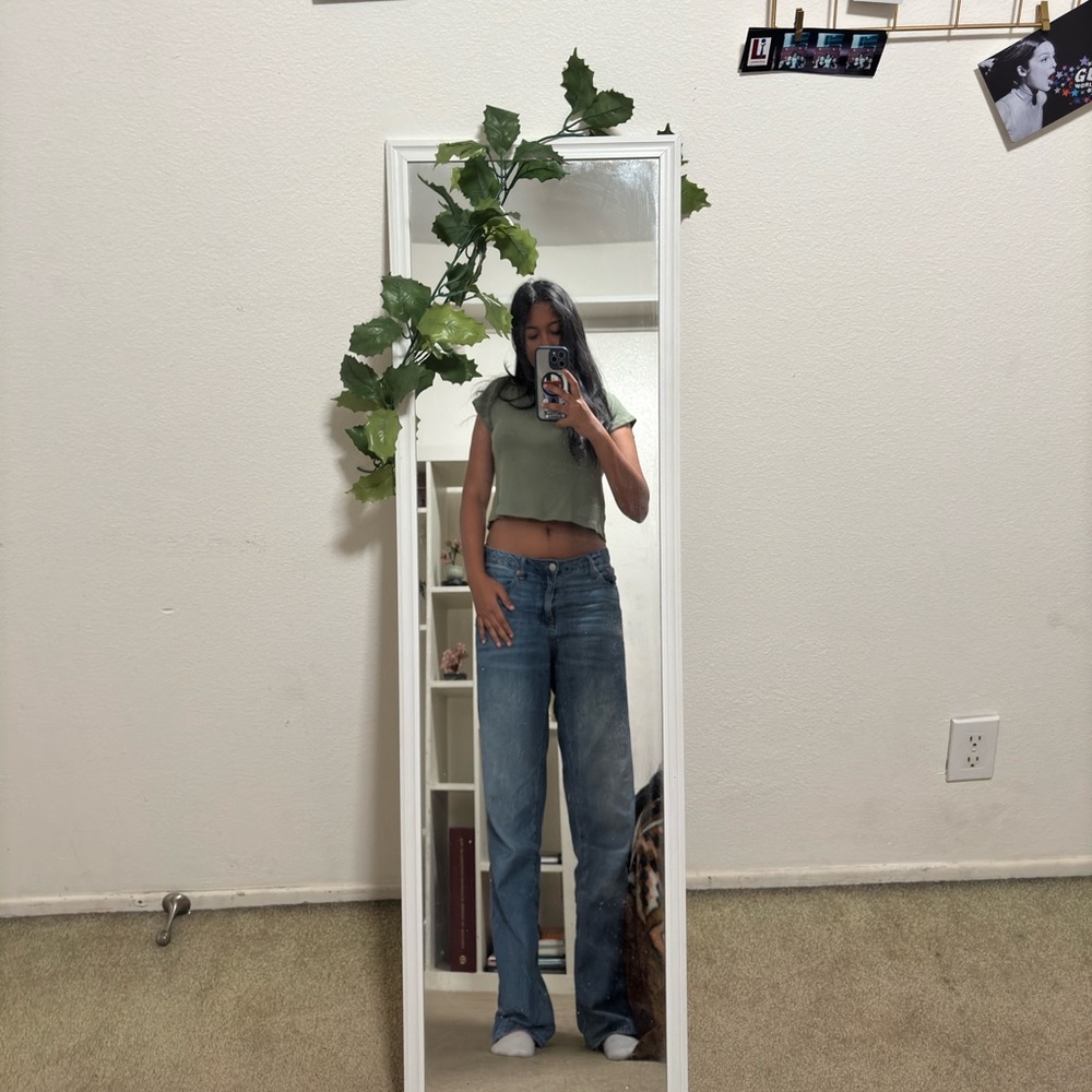 Green Crop Top